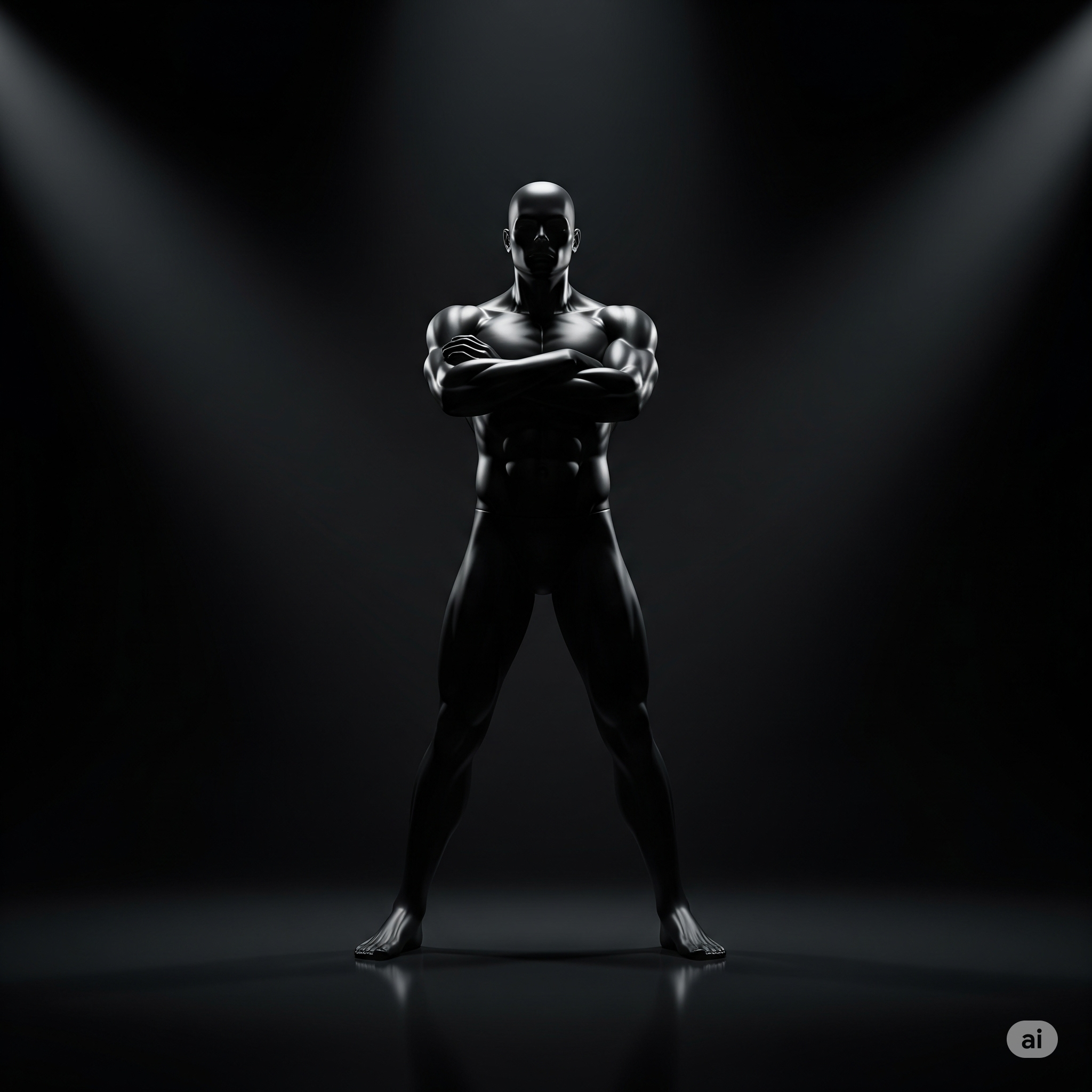 "Black male mannequin torso on stand – professional display form"